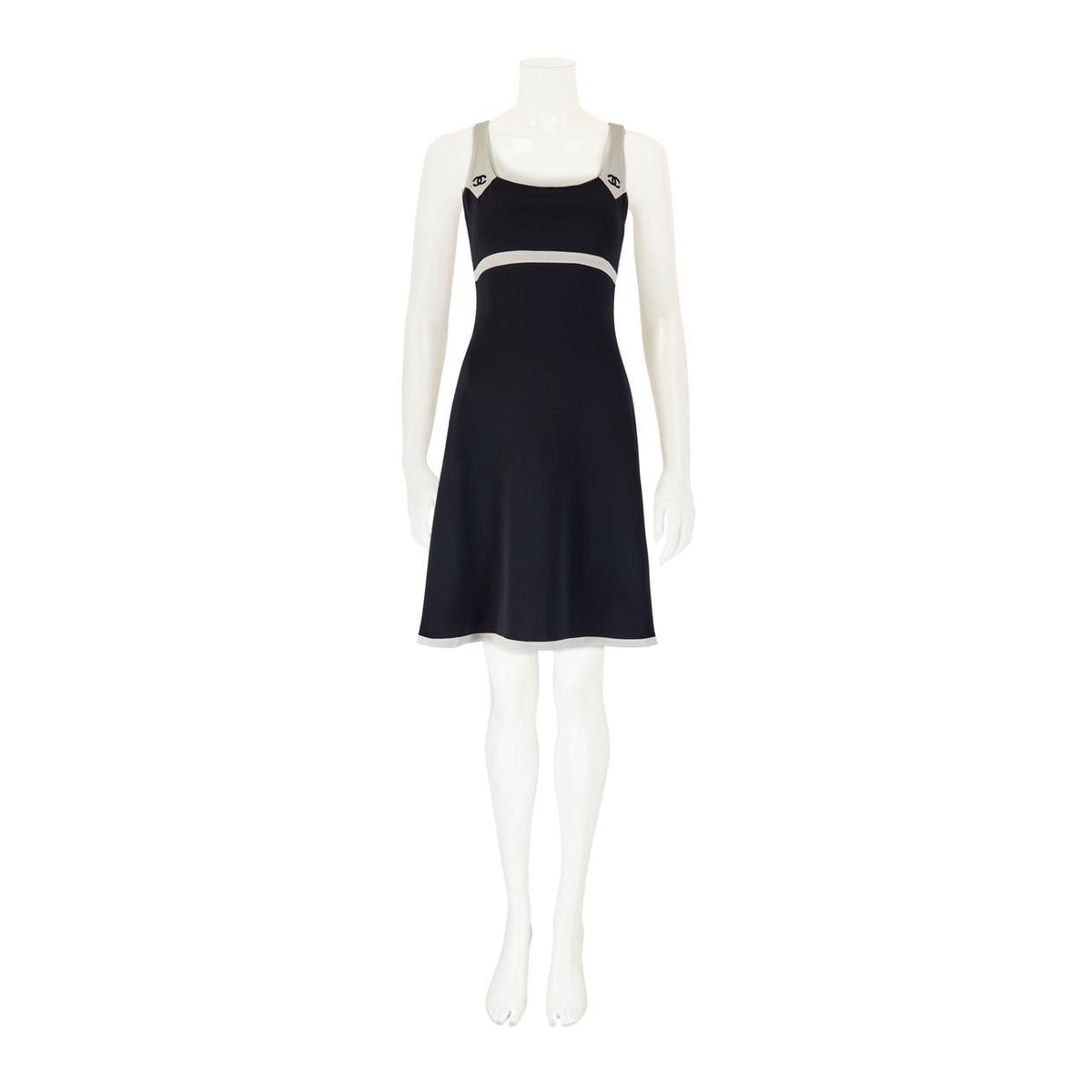 1996 “CC” Cruise Black Swim Dress