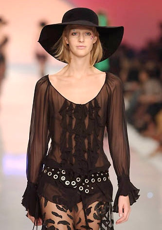 Blumarine S/S 2002 Floral Multicolour Silk Blouse Top