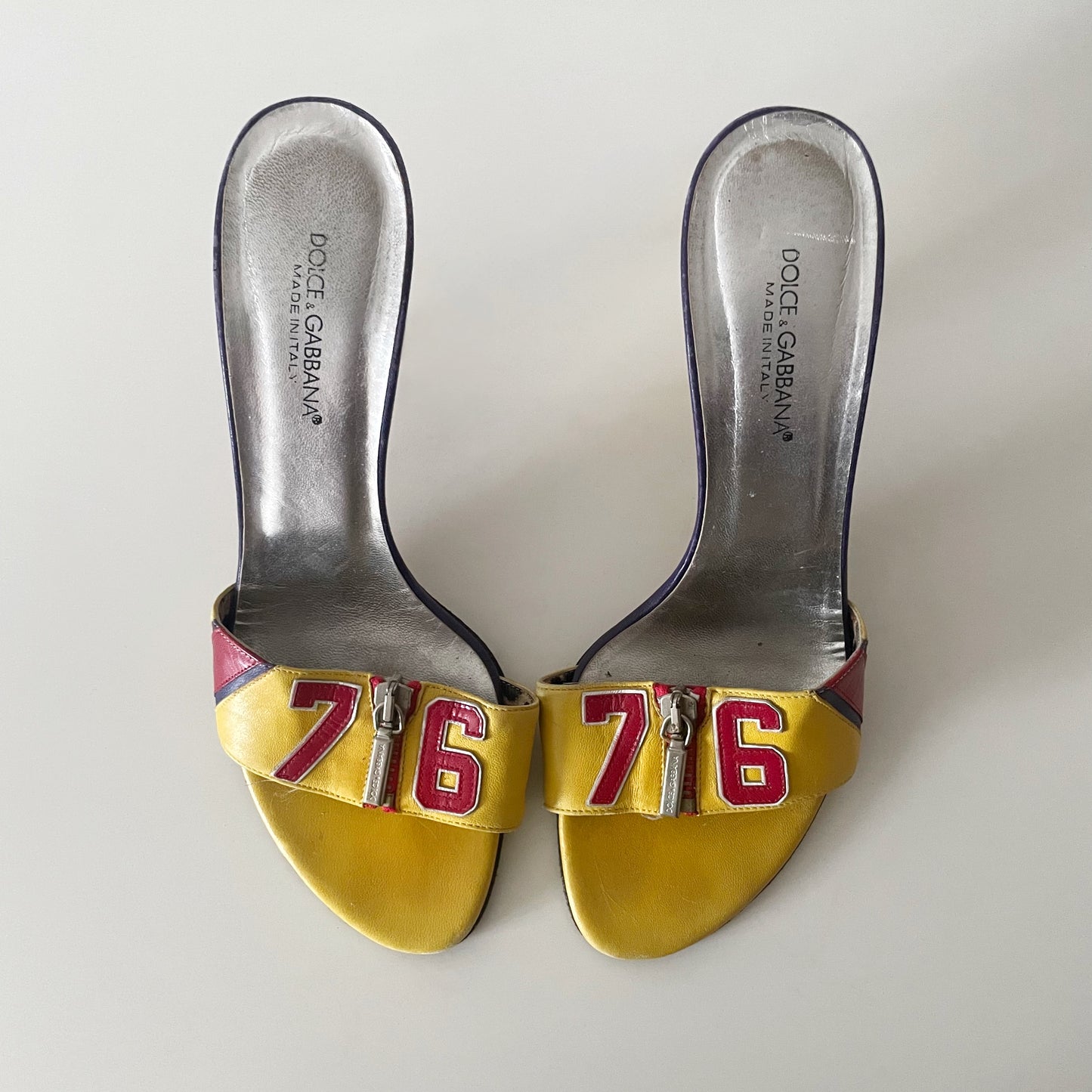 Dolce & Gabbana 2000s ‘76’ Sporty Zip Sandal Heels