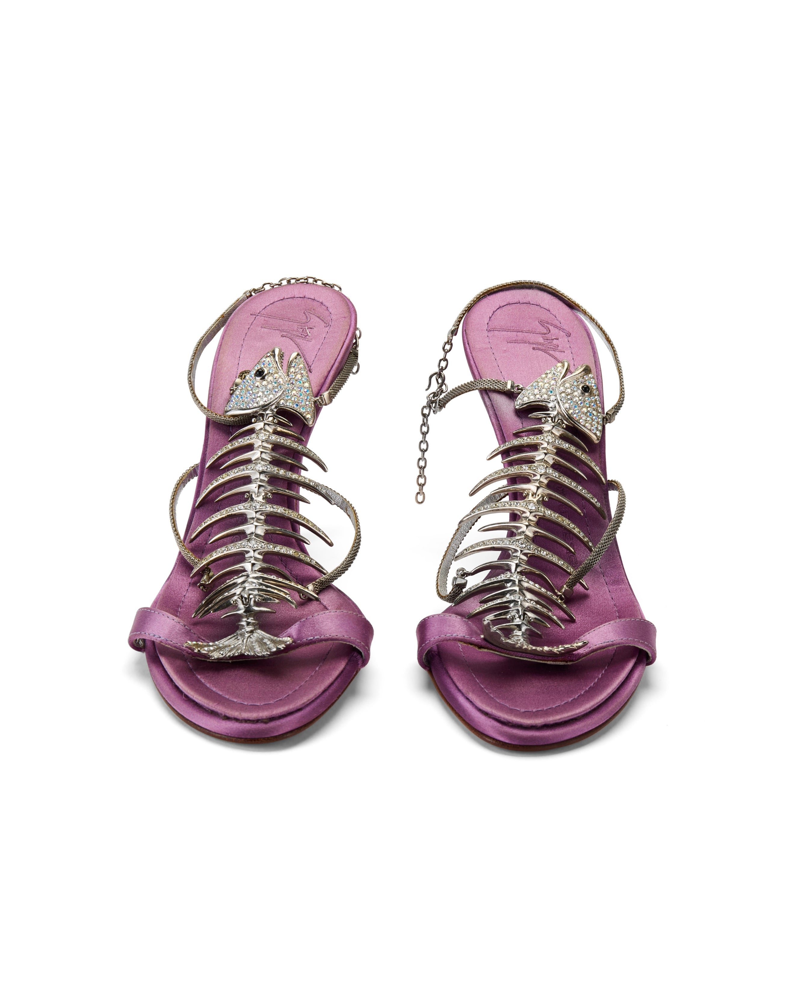 Spring / Summer 2004 Purple Satin Fishbone Heels