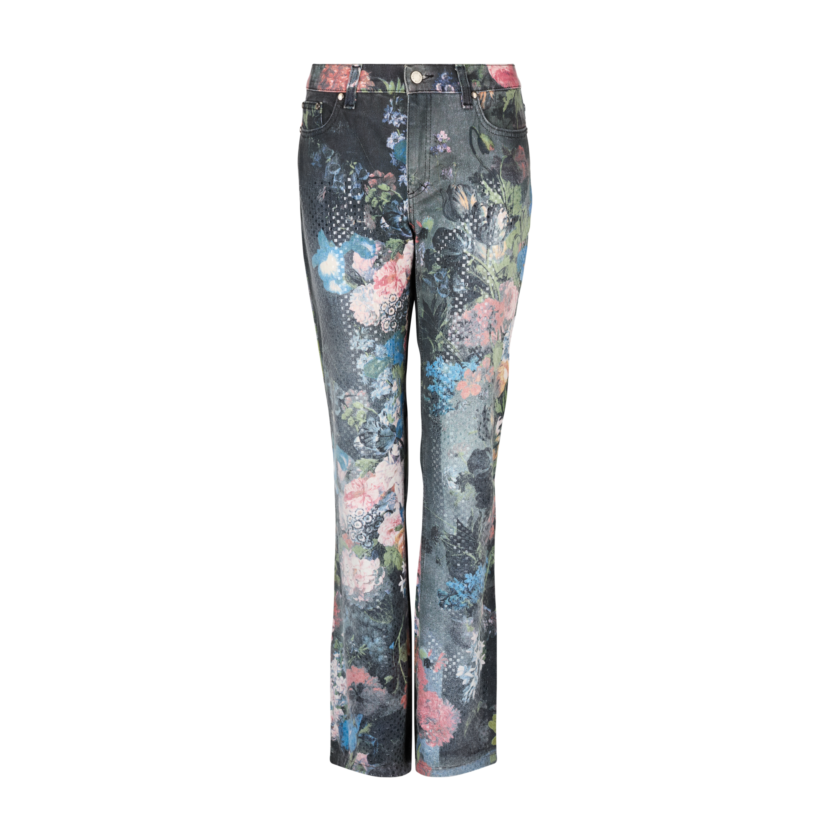 Spring / Summer 2000 Pink Floral Sequin Dark Blue Jeans