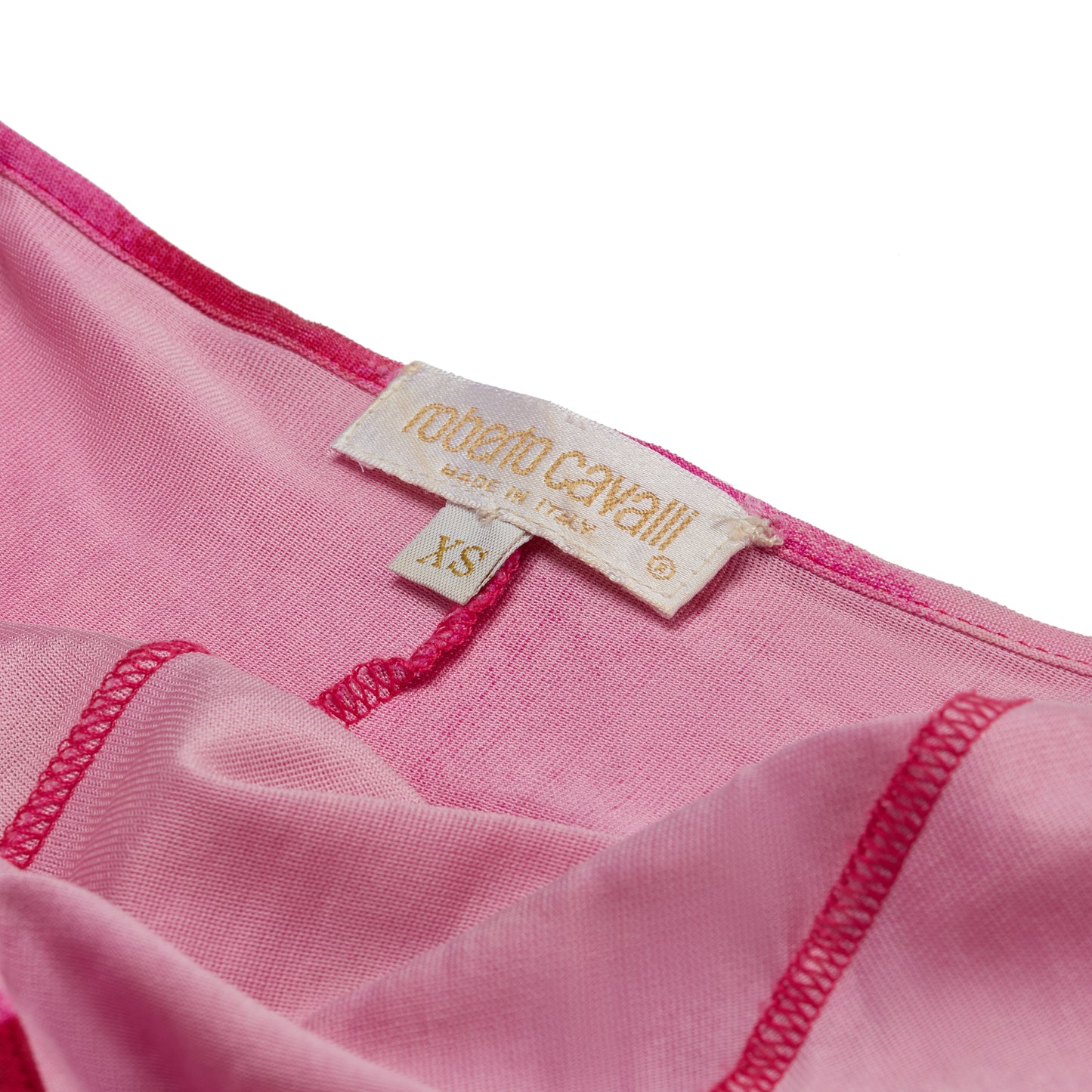 Roberto Cavalli S/S 2000 Pink Floral Rose Silk Jumpsuit