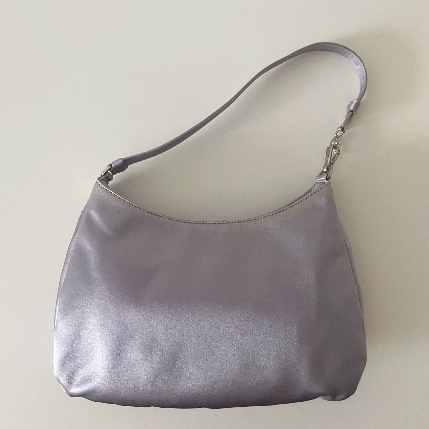 Prada 2001 Vintage Raso Luce Paillettes Silver & Purple Sequin Bag