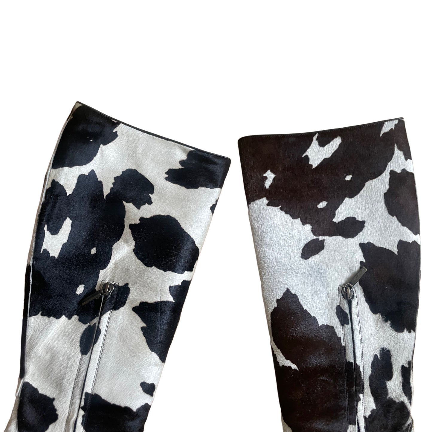 Dolce & Gabbana F/W 2002 Cowhide Calf-hair Cow Print Boots