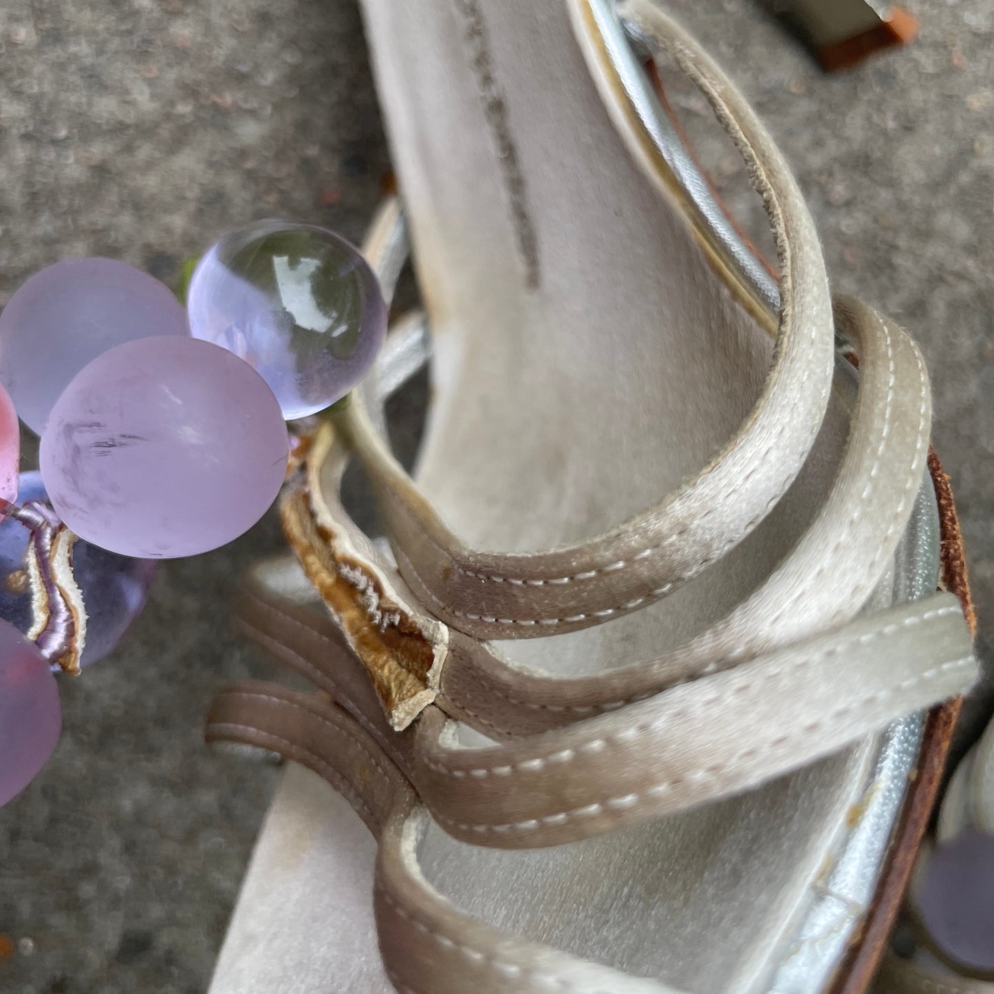 RARE Giuseppe Zanotti 2000s Purple Grape Satin Sandal Heels