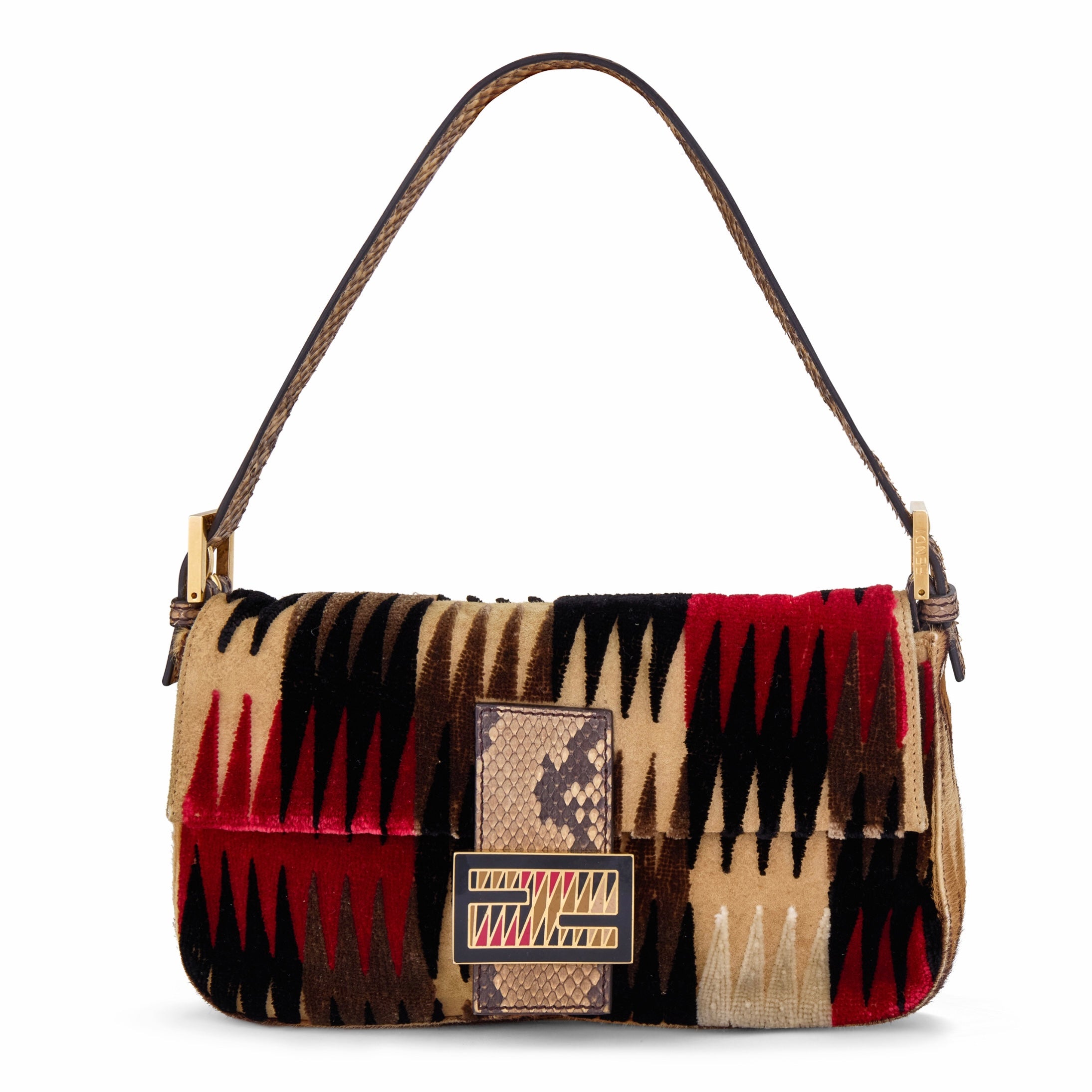 2012 Pony Hair Suede Snakeskin Baguette Bag