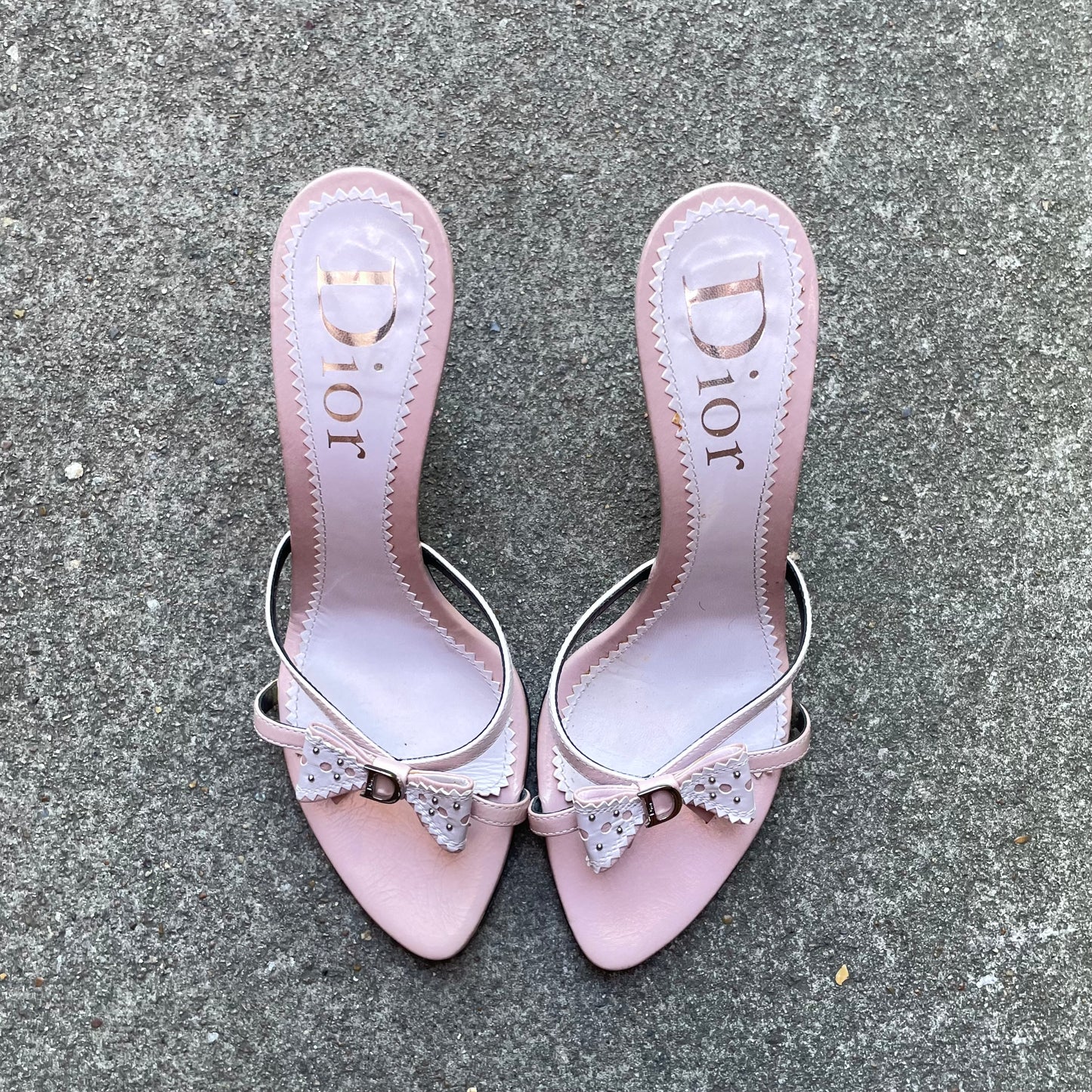 Dior by John Galliano 2000s Pink Bow Sandal Heels