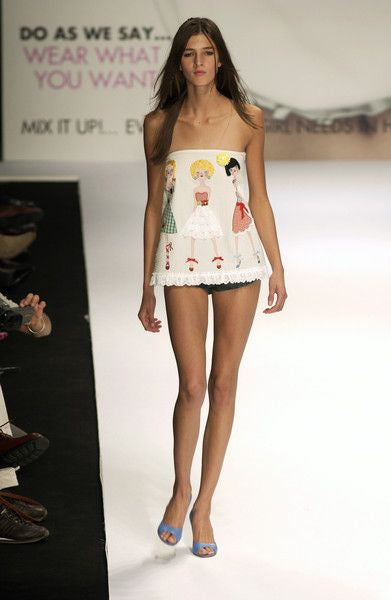 Moschino Cheap and Chic S/S 2002 “Uptown Girls” Black Embroidered Doll Dress