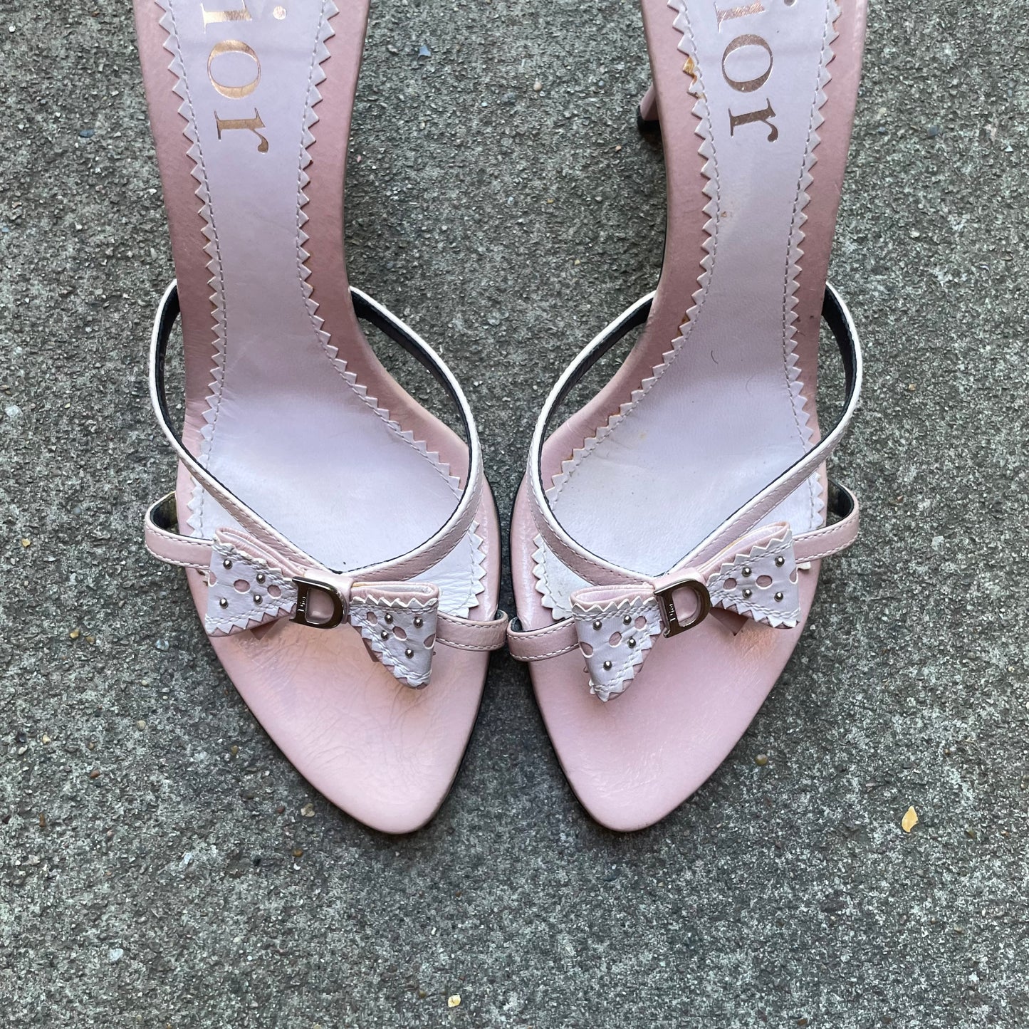 Dior by John Galliano 2000s Pink Bow Sandal Heels