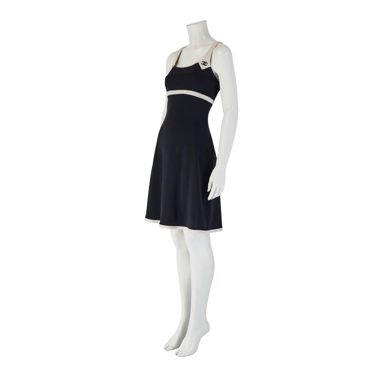1996 “CC” Cruise Black Swim Dress