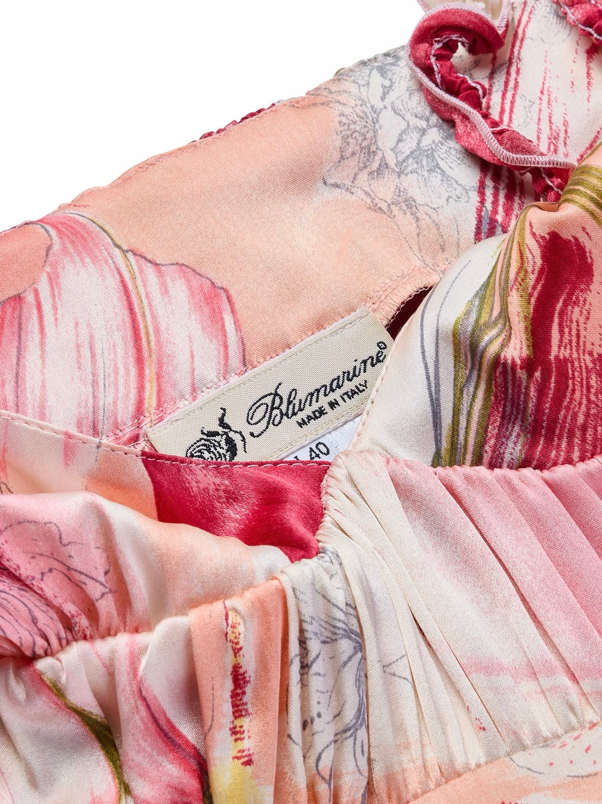 Spring / Summer 2004 Pink Floral Ruffle Silk Dress