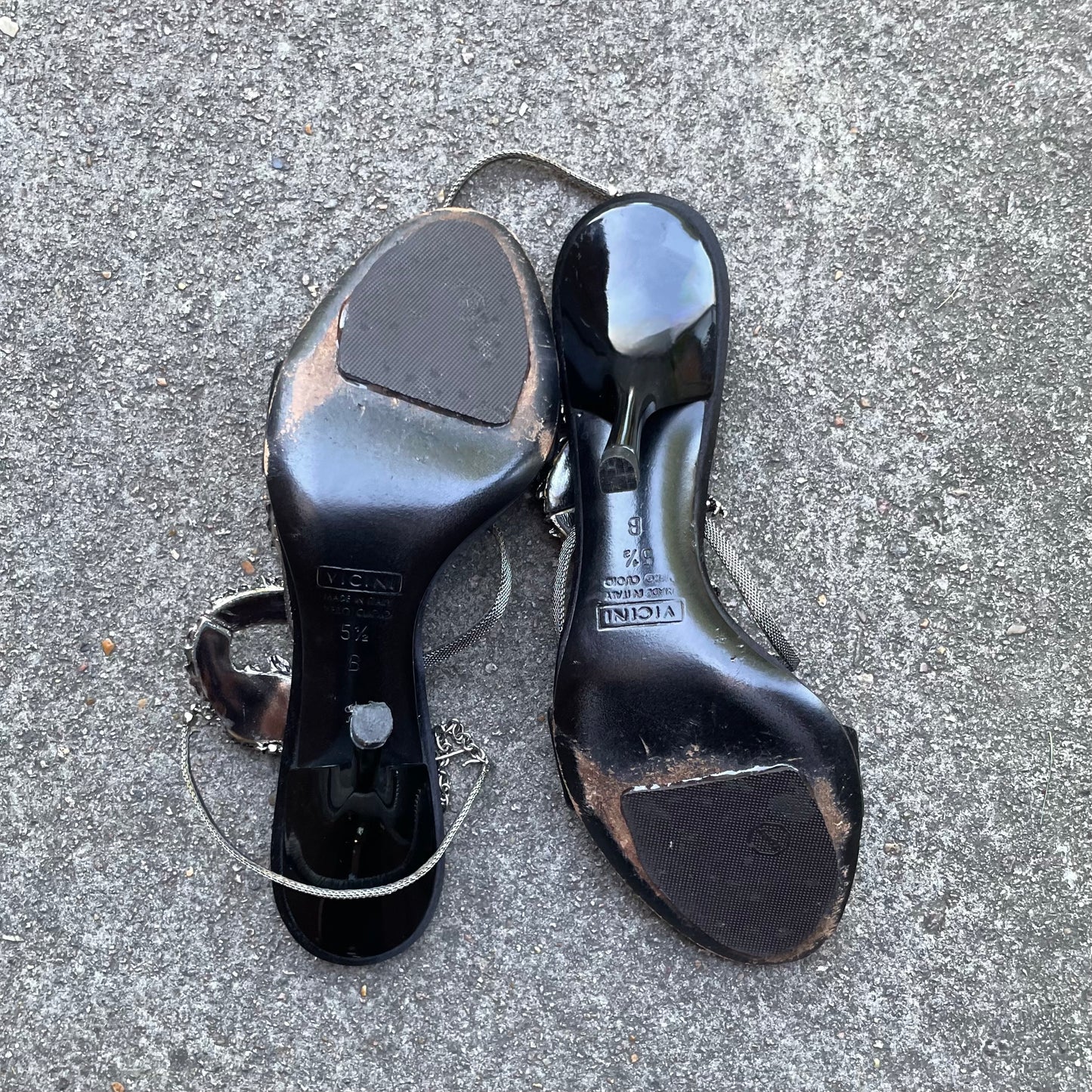 RARE Giuseppe Zanotti Silver & Red Dragon Black Satin Heels