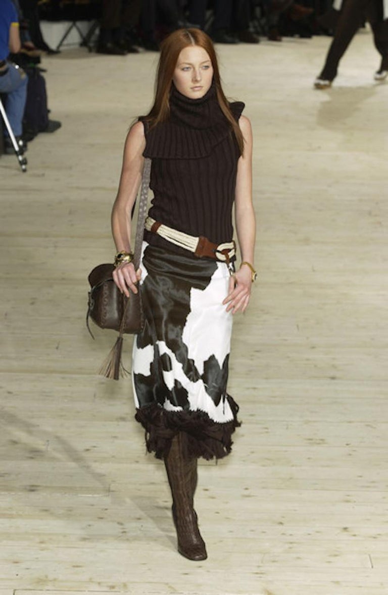 Dolce & Gabbana F/W 2002 Cowhide Calf-hair Cow Print Boots