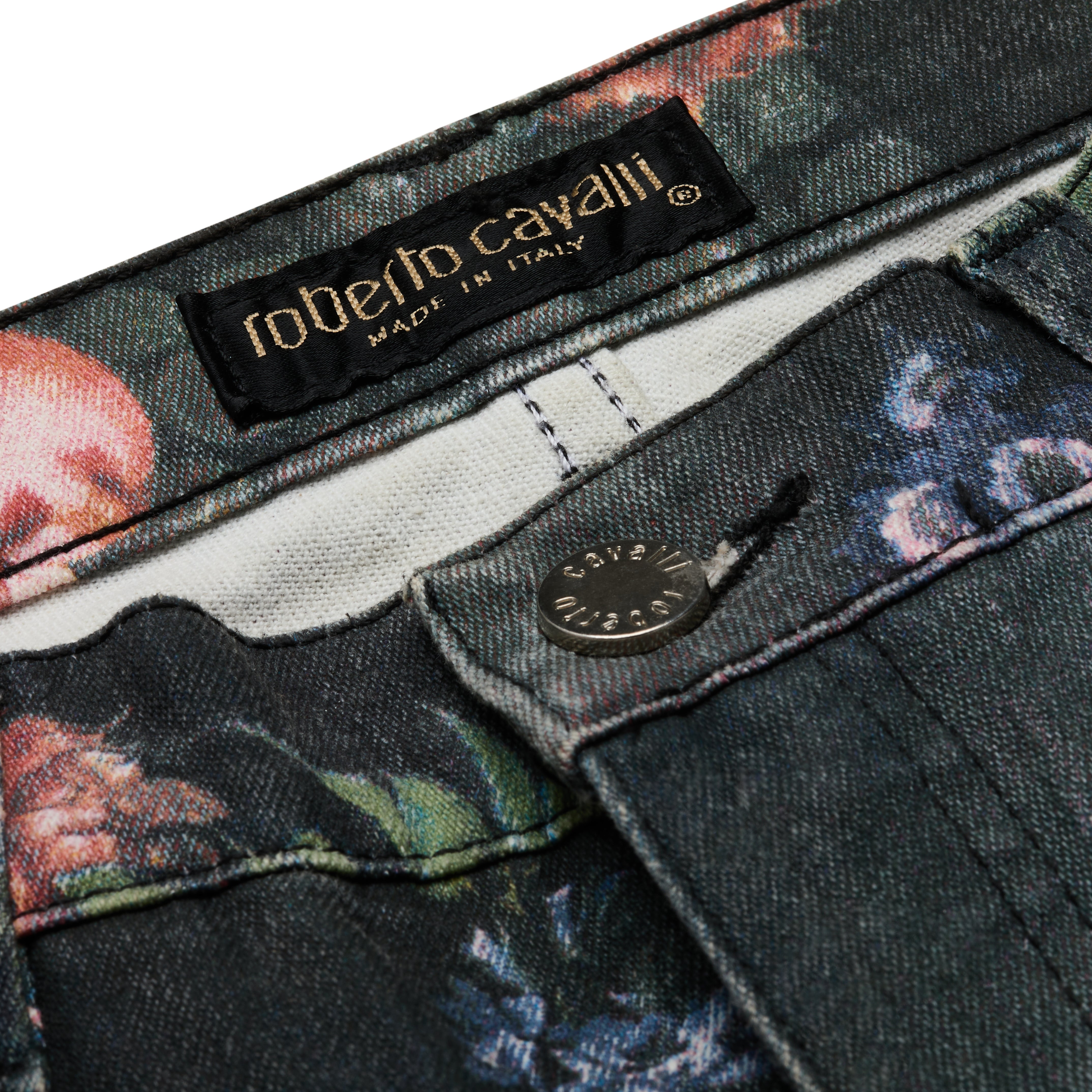 Spring / Summer 2000 Pink Floral Sequin Dark Blue Jeans