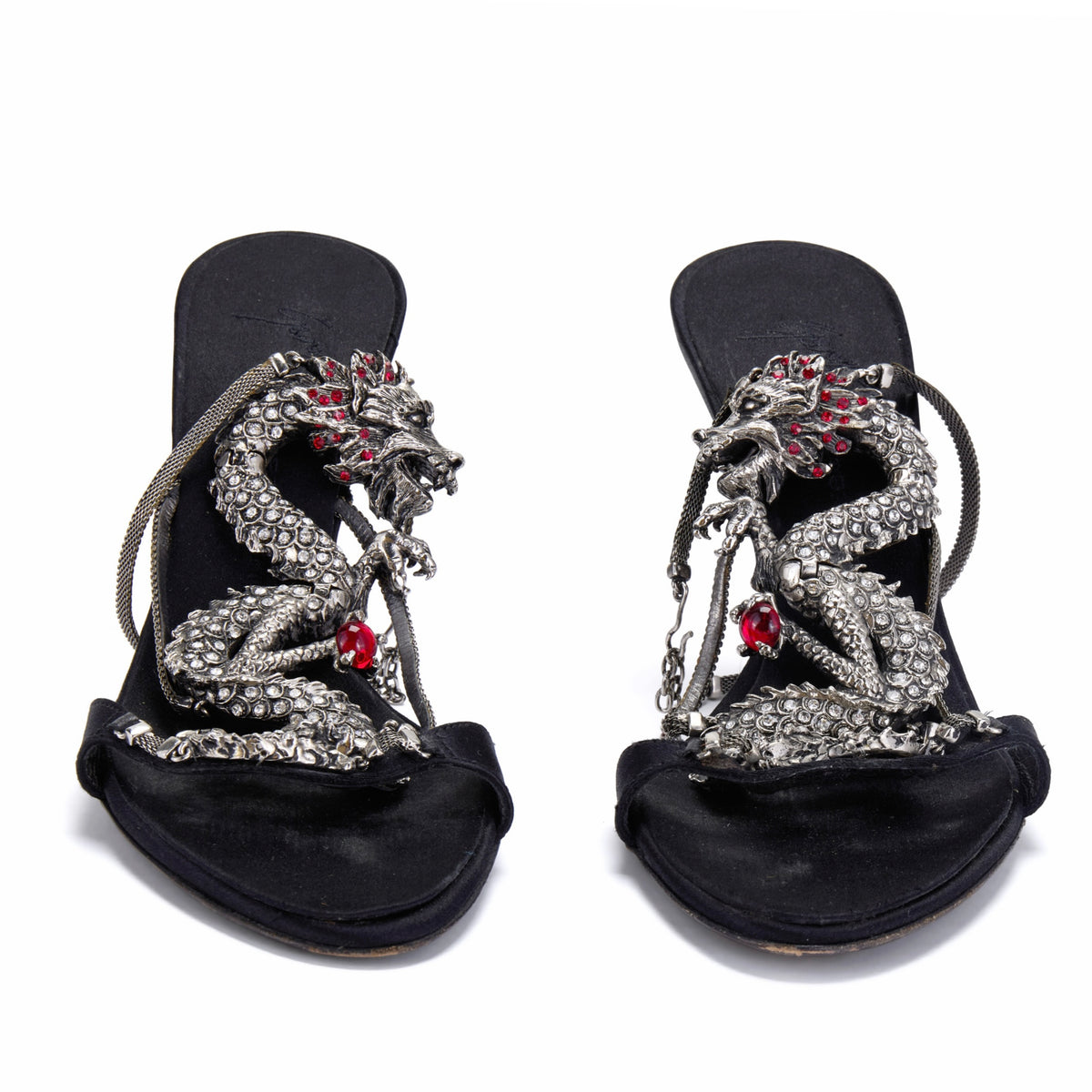Spring / Summer 2004 Dragon Black Satin Heels