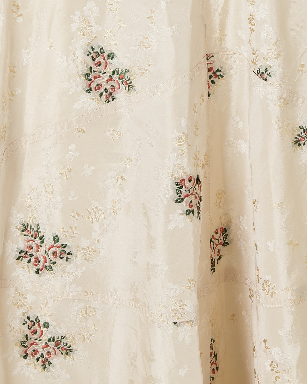 Spring / Summer 2006 Silk Ivory Floral Top & Skirt Set