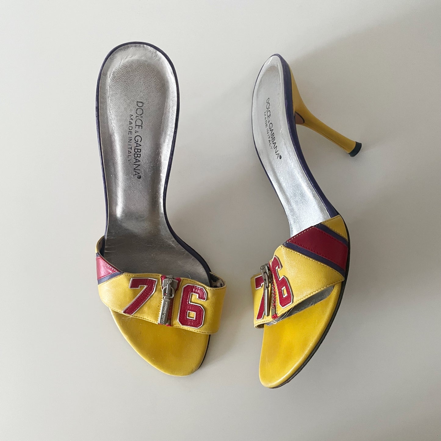 Dolce & Gabbana 2000s ‘76’ Sporty Zip Sandal Heels