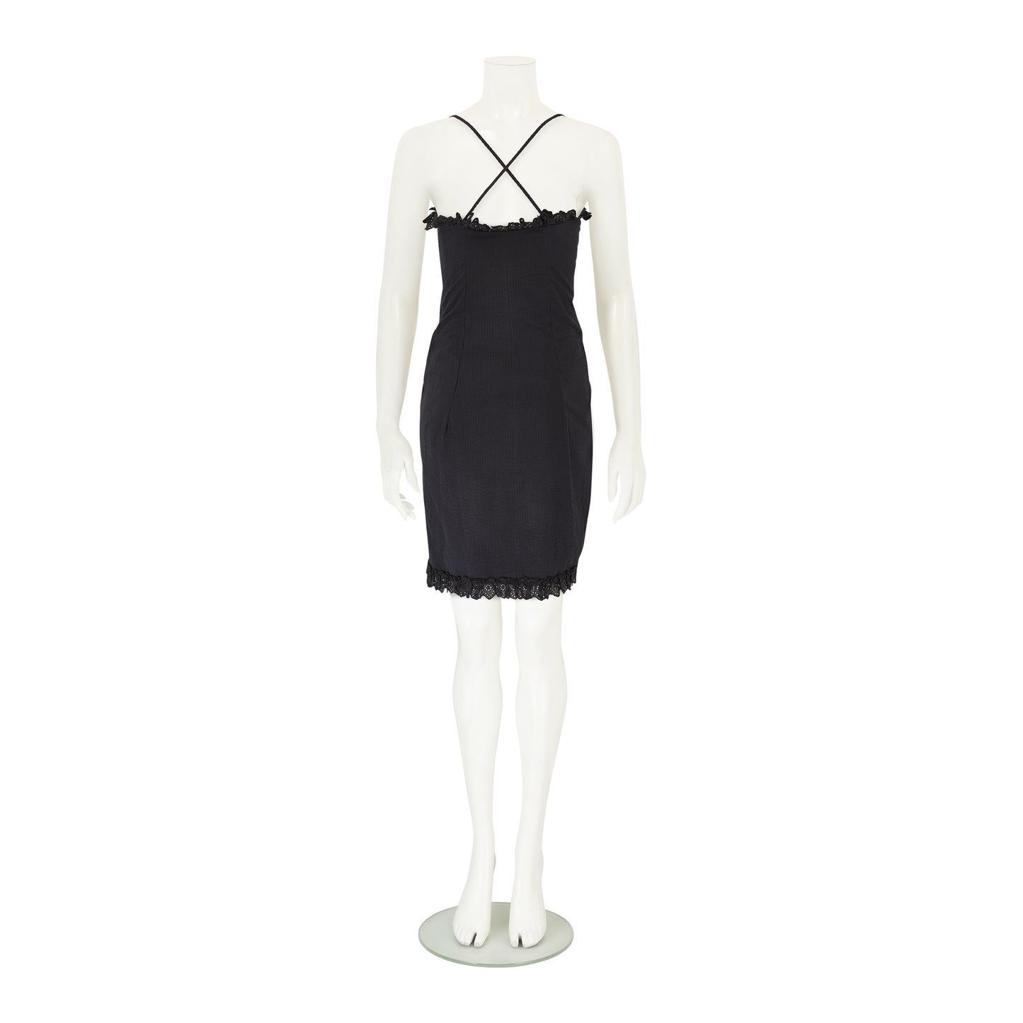 Moschino Cheap and Chic S/S 2002 “Uptown Girls” Black Embroidered Doll Dress