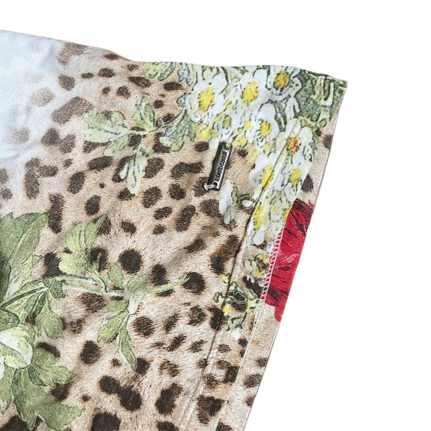 Roberto Cavalli S/S 2002 Floral Leopard Blouse Top