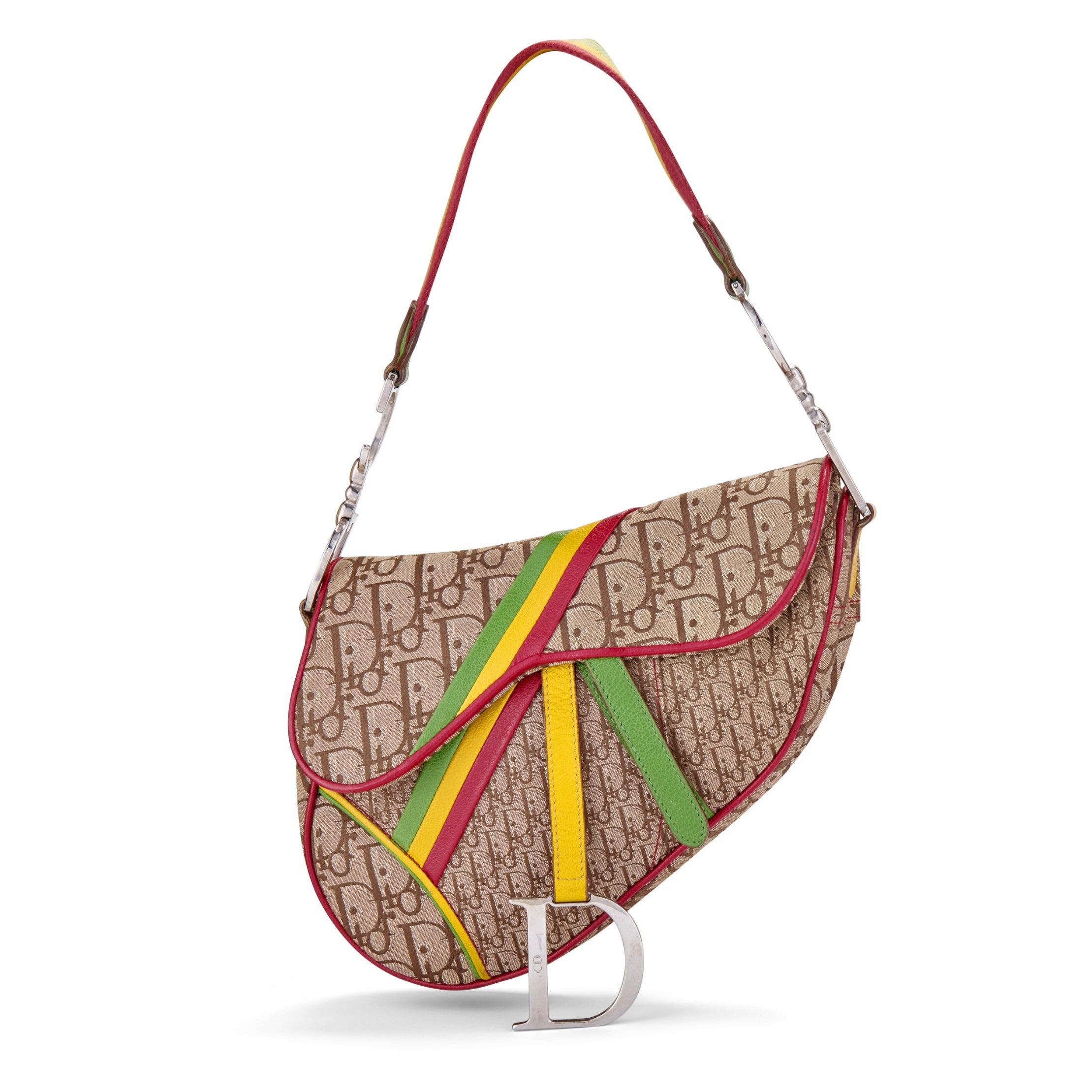 2004 Rasta Print Monogram Saddle Bag