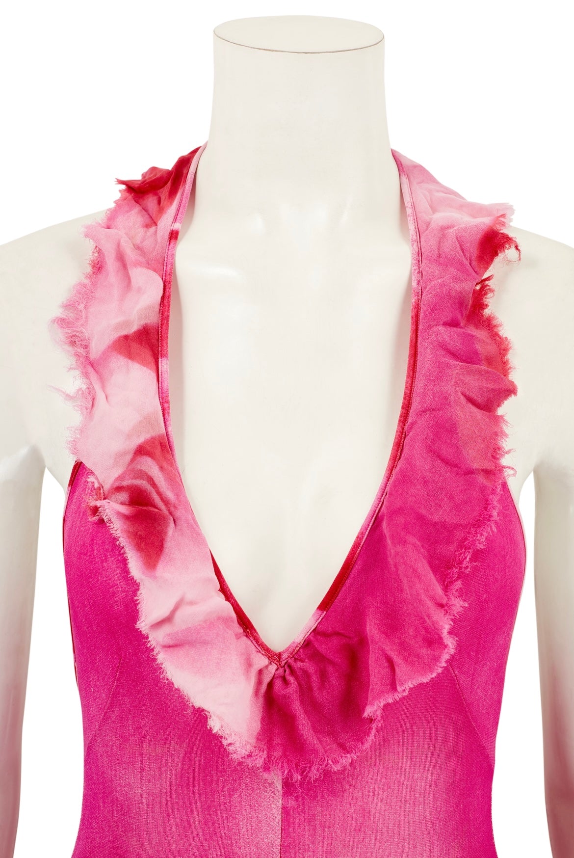 Roberto Cavalli S/S 2000 Pink Floral Rose Silk Jumpsuit