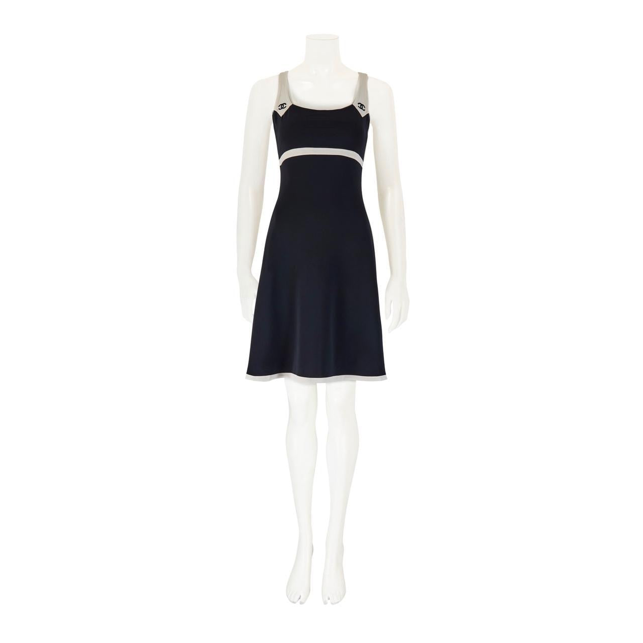 1996 “CC” Cruise Black Swim Dress