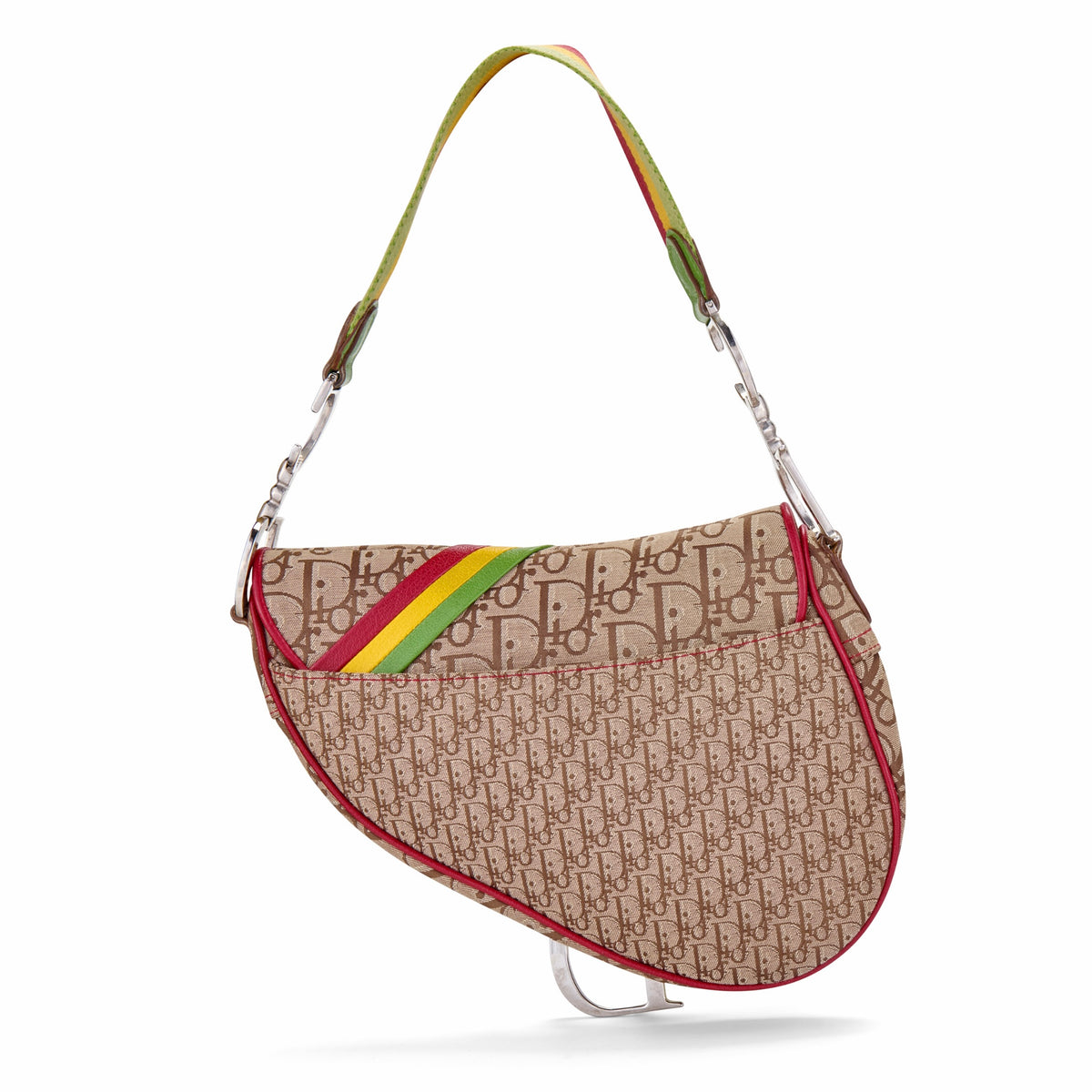 2004 Rasta Print Monogram Saddle Bag