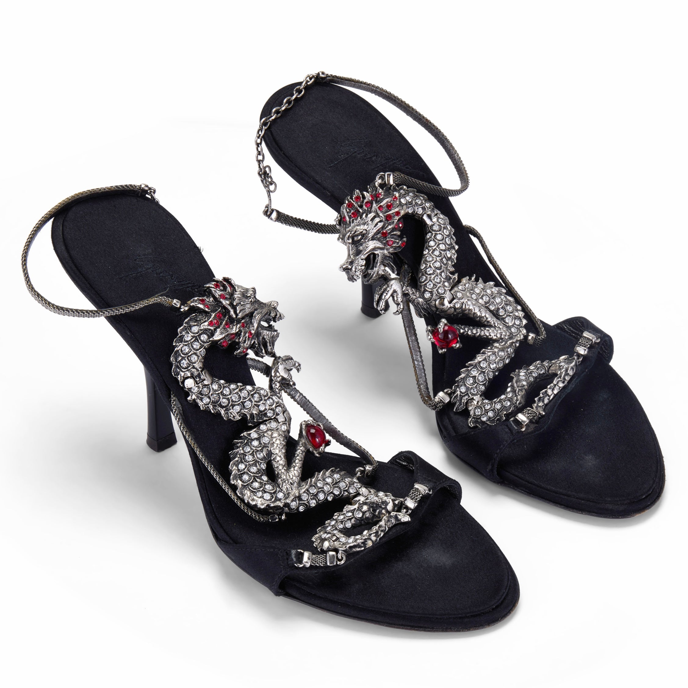 Spring / Summer 2004 Dragon Black Satin Heels