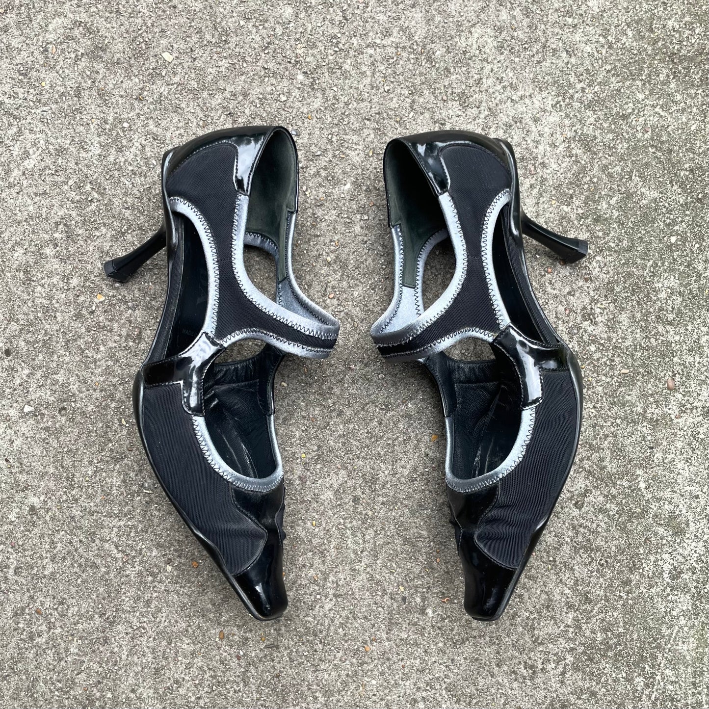 Prada S/S 1999-2000 Black Mesh & Leather Sport Heels