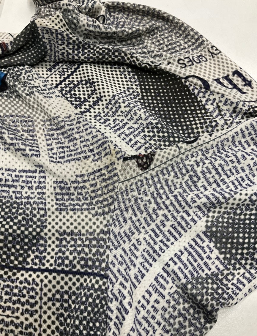 John Galliano 2000s Newspaper Gazette Butterfly Dress