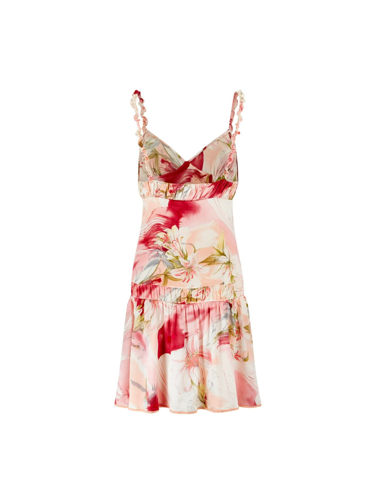 Spring / Summer 2004 Pink Floral Ruffle Silk Dress