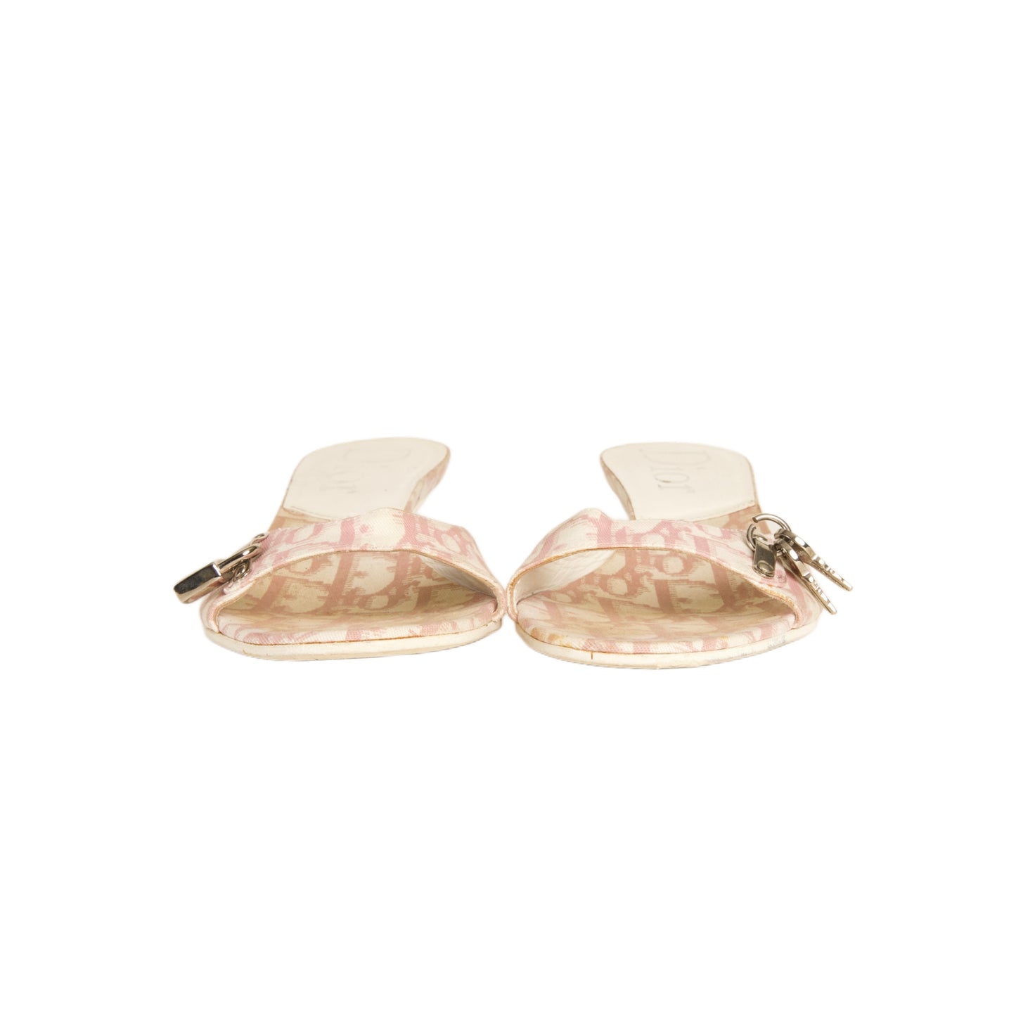 Dior S/S 2004 Monogram Pink Lock & Key Kitten Heels