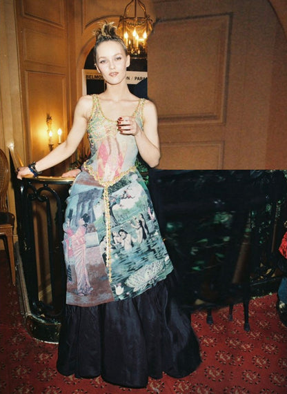 Jean Paul Gaultier S/S 1998 Frida Kahlo Sheer Mesh Top