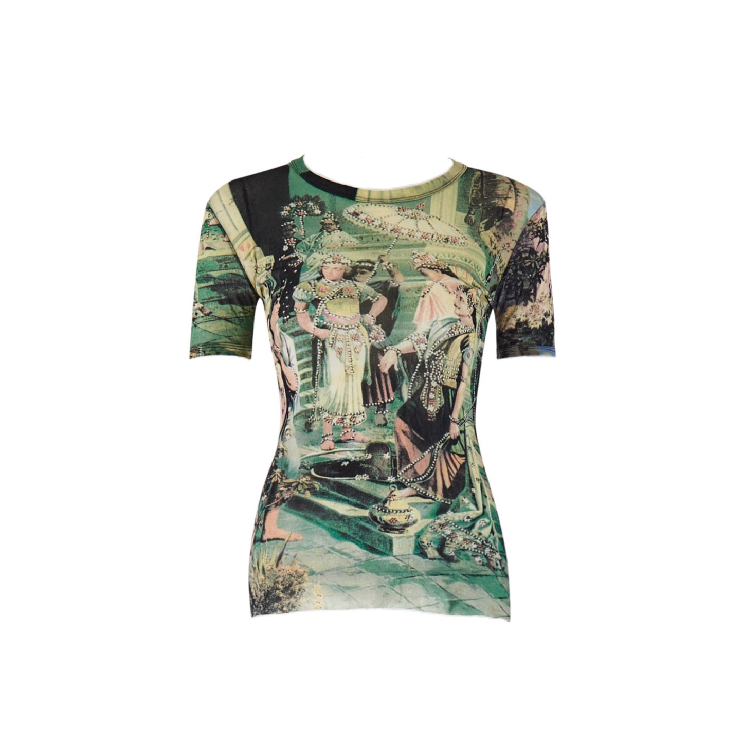 Jean Paul Gaultier S/S 1998 Frida Kahlo Sheer Mesh Top