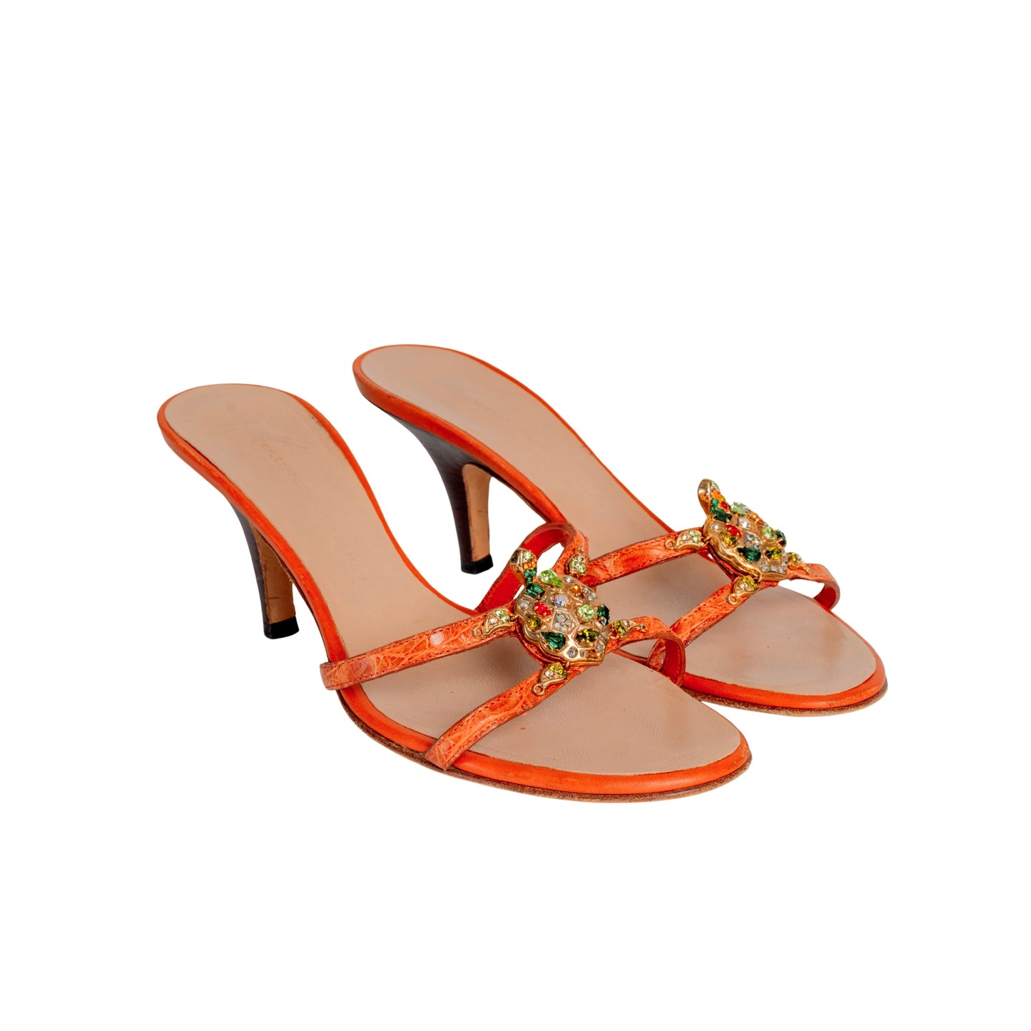 Giuseppe Zanotti 2000s Turtle Jewel Sandal Heels