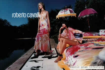 Roberto Cavalli S/S 2001 Elizabeth Taylor Eye Silk Dress