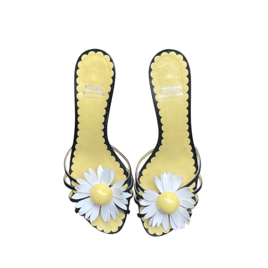 Moschino Cheap and Chic 2000s Yellow Daisy Heels