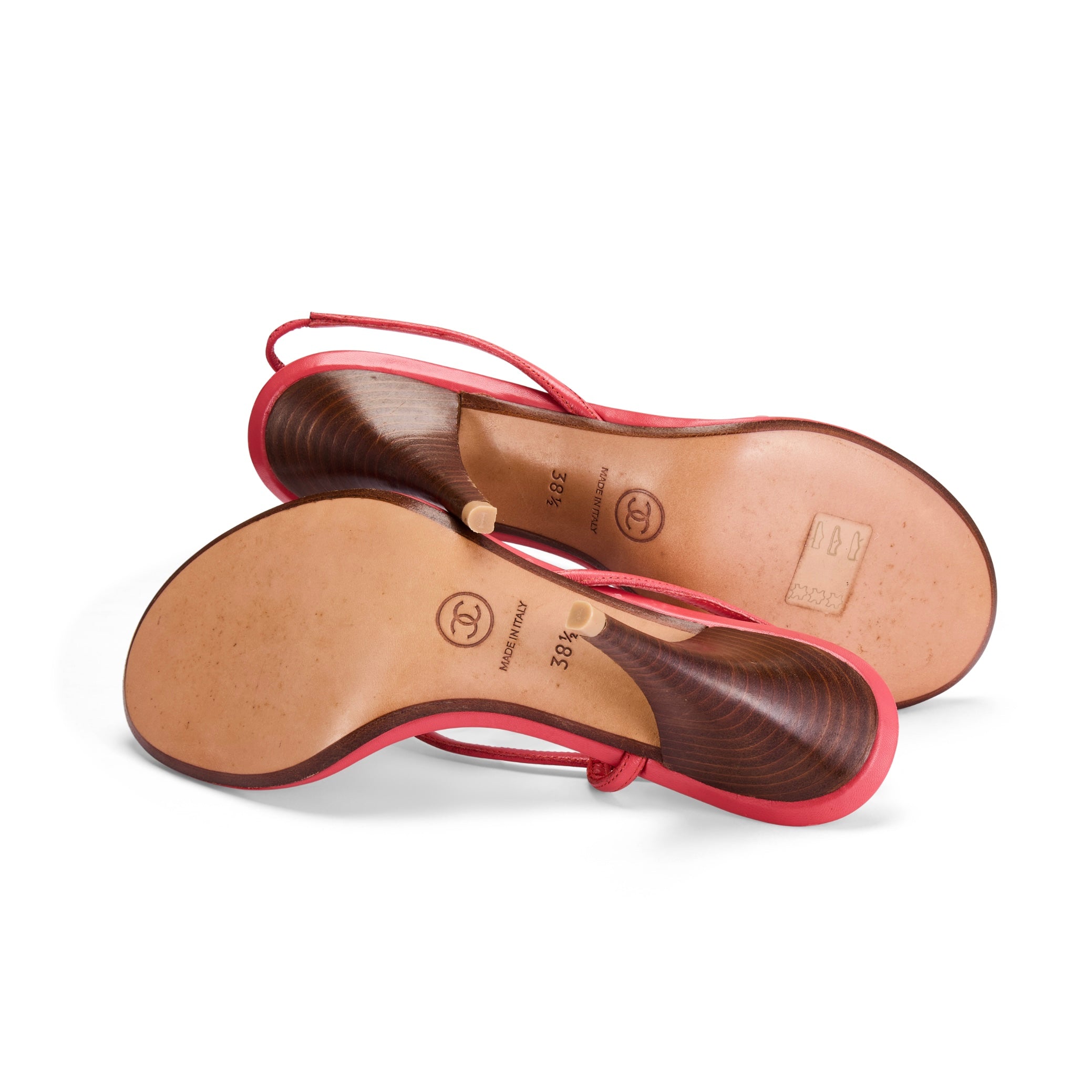 Spring / Summer 2004 Ladybug Coral Red Leather Slingback Heels