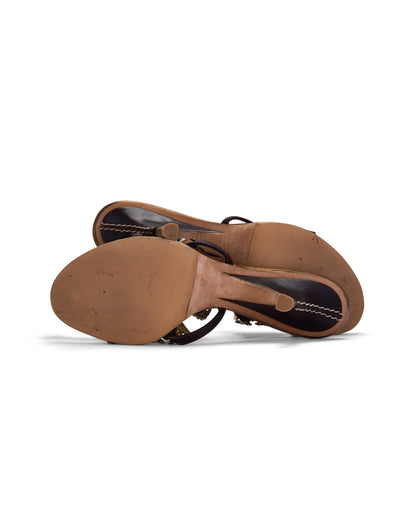 Giuseppe Zanotti S/S 2004 Encrusted Fish Sandal Heels