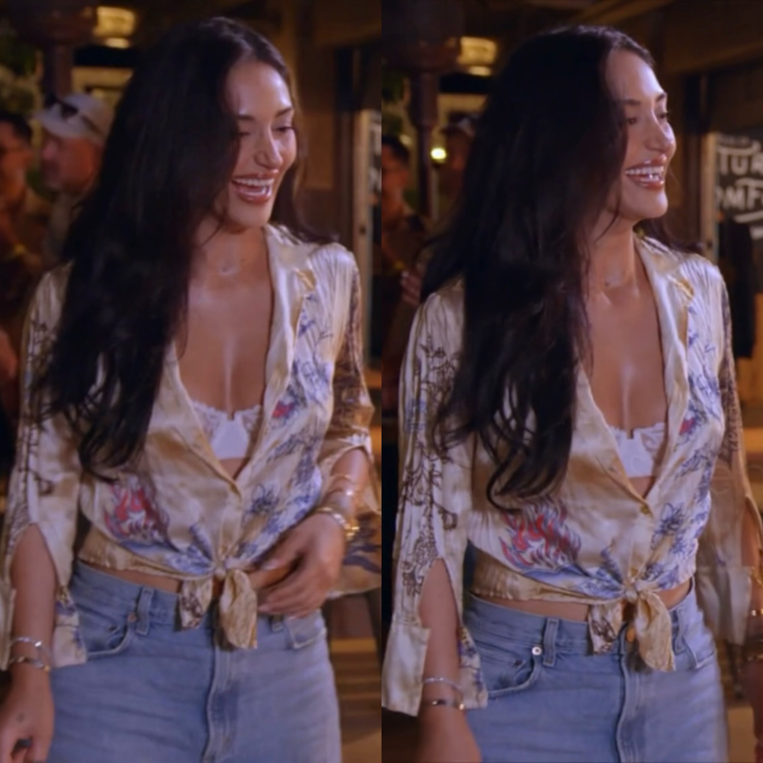 Spring / Summer 2003 Tattoo Print Silk Blouse Top