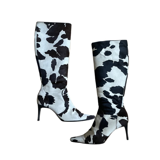 Dolce & Gabbana F/W 2002 Cowhide Calf-hair Cow Print Boots