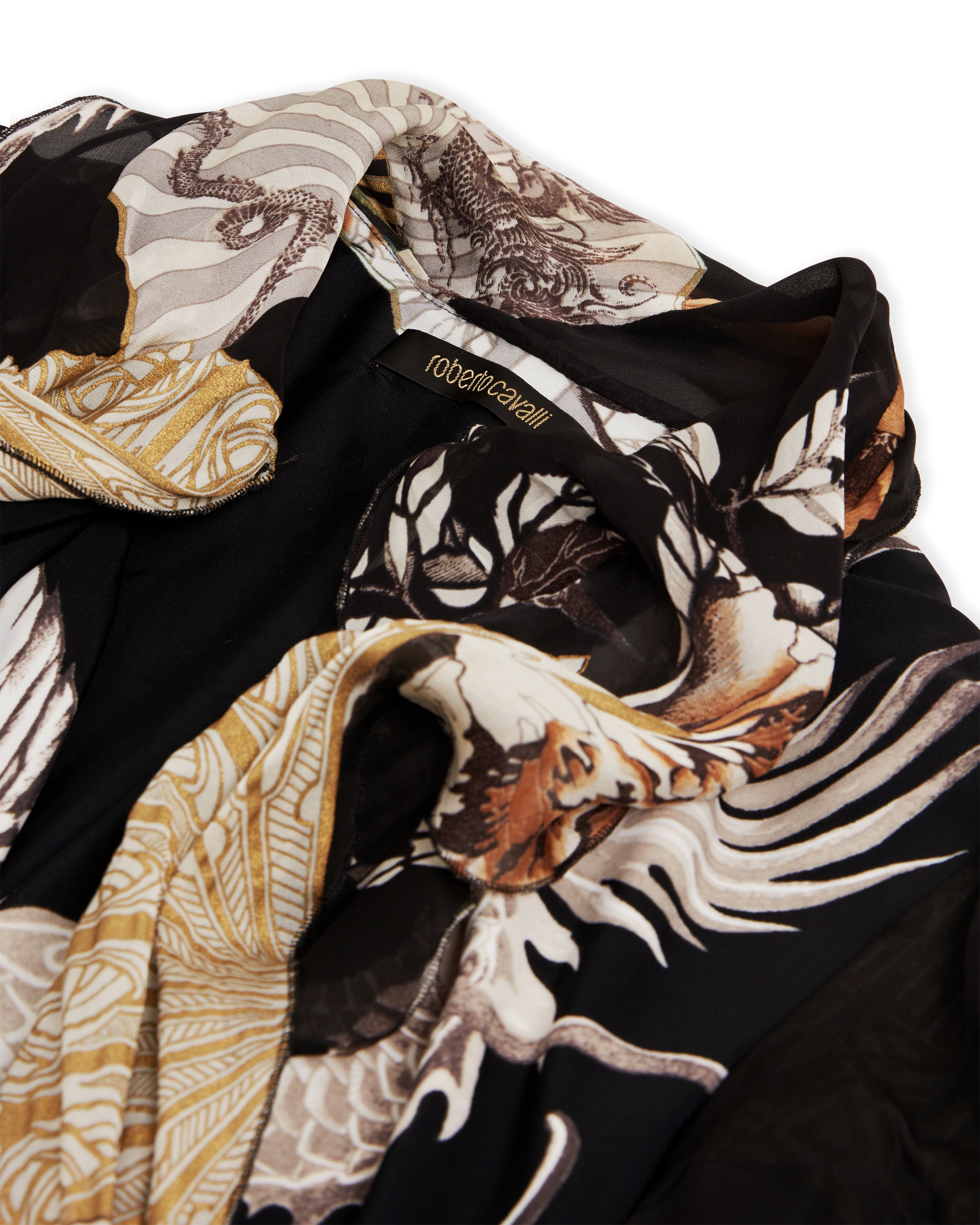 Fall / Winter 2006 Oriental Dragon Print Silk Chinoiserie Dress