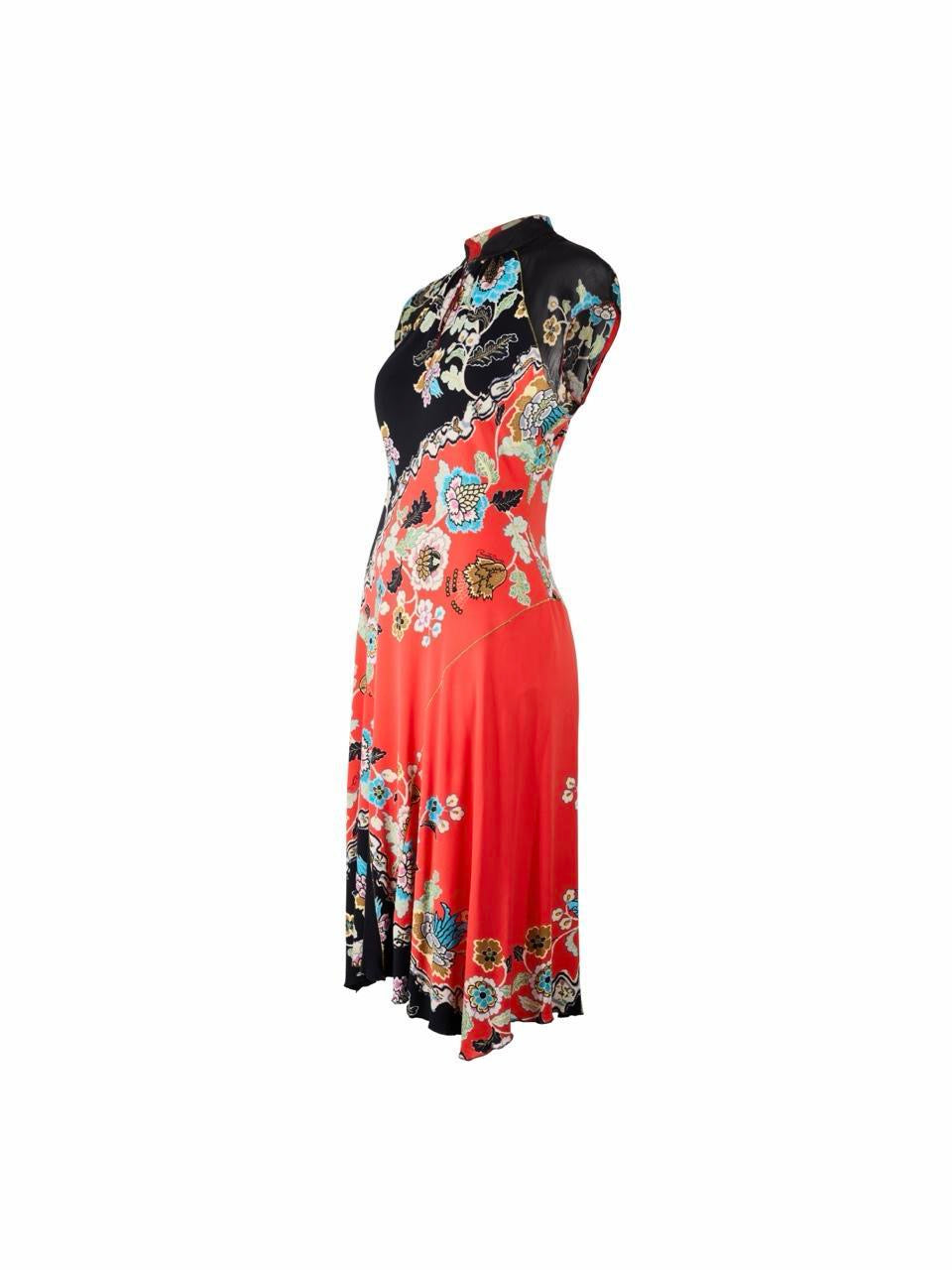 Spring / Summer 2003 Chinoiserie Floral Red Cheongsam Dress