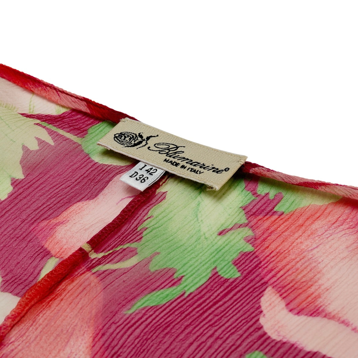 Blumarine S/S 2002 Floral Multicolour Silk Blouse Top