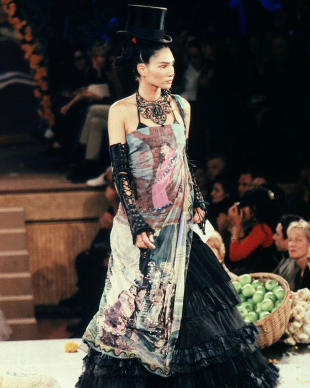 Jean Paul Gaultier S/S 1998 Frida Kahlo Sheer Mesh Top