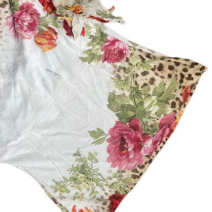 Roberto Cavalli S/S 2002 Floral Leopard Blouse Top
