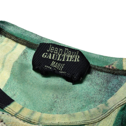 Jean Paul Gaultier S/S 1998 Frida Kahlo Sheer Mesh Top
