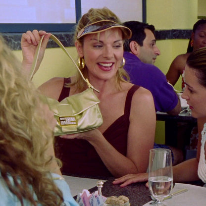 Fendi 2000 Gold Leather Baguette Bag