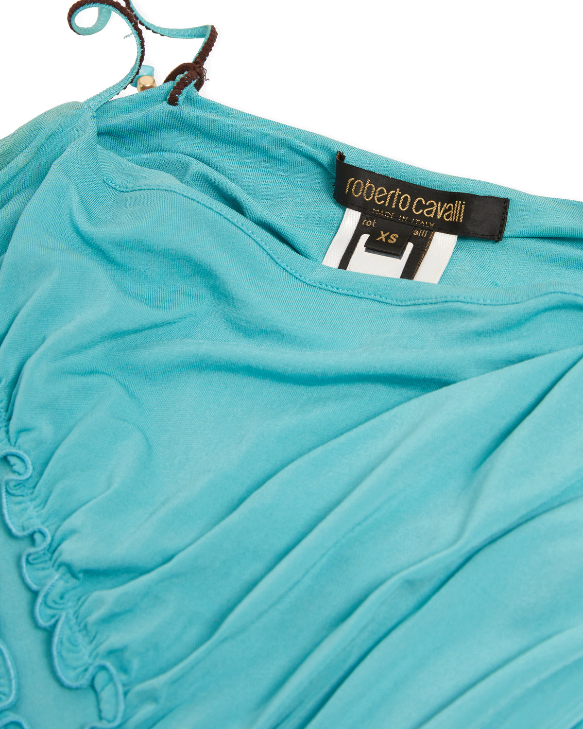 2003 Blue Suede Charm Embellished Ruched Dress