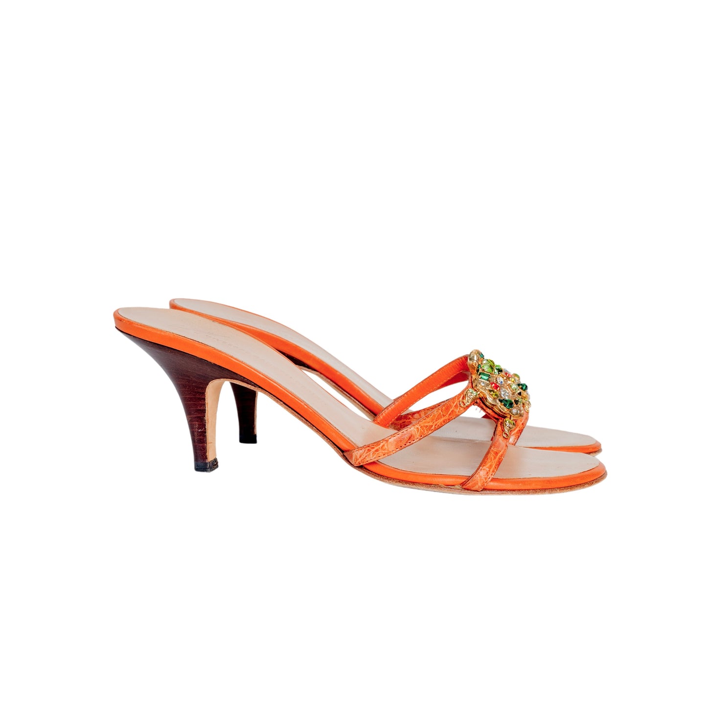 Giuseppe Zanotti 2000s Turtle Jewel Sandal Heels